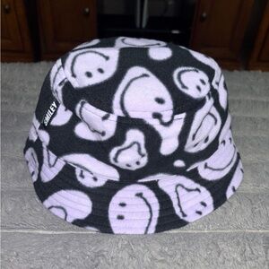 H&M Black Bucket Hat with Smiley Face
